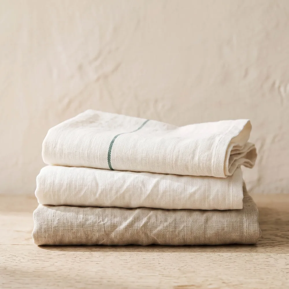 Linen tea towels, set of three